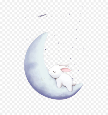 Moon rabbit Mid-Autumn Festival European rabbit - Sleeping on the moon rabbit 