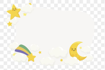 Moon & star png frame, | Free PNG - rawpixel