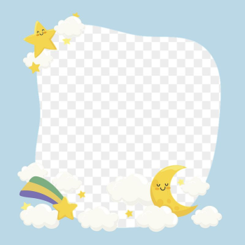 Moon & star png frame, | Free PNG - rawpixel