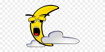 Moon Tired Sleeping Yellow Clouds Night Mo - Half Moon Cartoon Png Moon Tired Sleeping Yellow Clouds Night Mo - Half Moon Cartoon Png