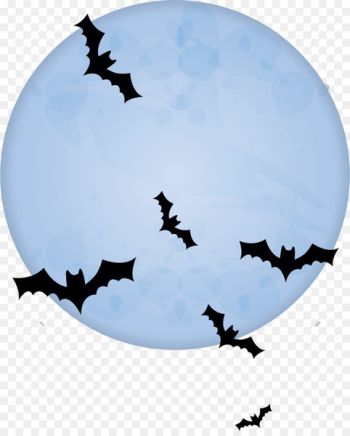 Moon - Vector bat and Blue Moon Moon - Vector bat and Blue Moon