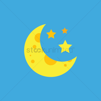 Moon with stars Moon with stars