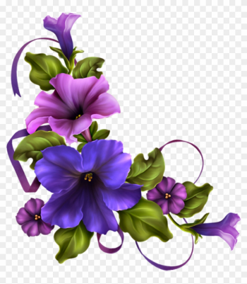 Moonlight Tea - Flower Border Design Blue Png Moonlight Tea - Flower Border Design Blue Png