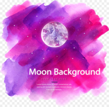 Moonlight Watercolor painting - Dream Purple Moonlight Moonlight Watercolor painting - Dream Purple Moonlight