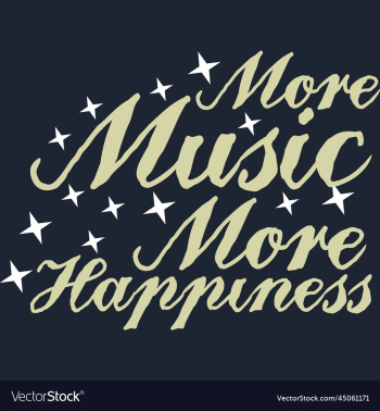 more music happiness typography quote