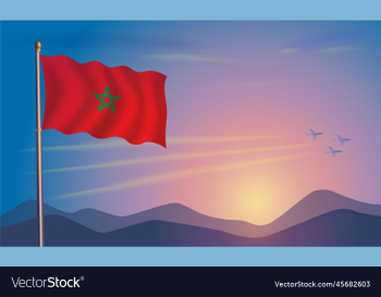 morocco flag in the morning sun morocco flag in the morning sun