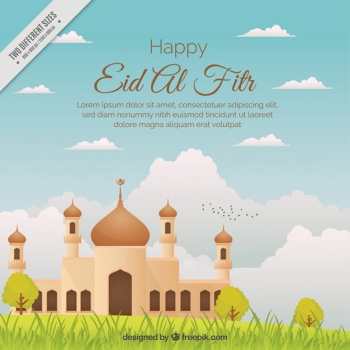 Mosque in a landscape ramadan background Mosque in a landscape ramadan background