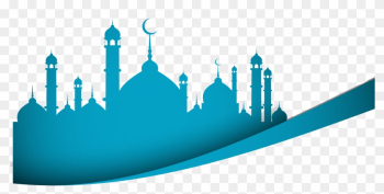 Mosque Silhouette In Flat Style Free Vector - Mosque Silhouette In Flat Style Free Vector