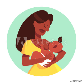 Mother breastfeeding her newborn baby