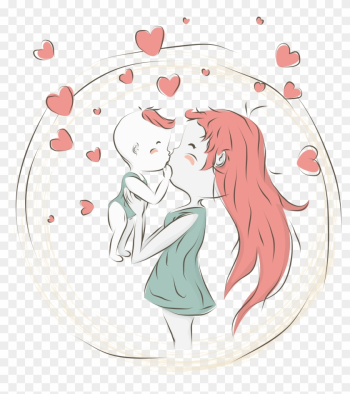 Mother Cartoon Child - Mommy And Baby Girl Png Mother Cartoon Child - Mommy And Baby Girl Png