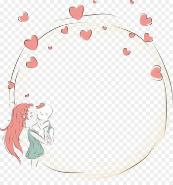 Mother Cartoon Infant Illustration - Vector baby with mom Mother Cartoon Infant Illustration - Vector baby with mom