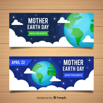 Mother earth day banners Mother earth day banners