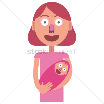 Mother holding a baby