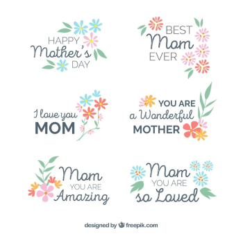 Mother's day badges collection Mother's day badges collection