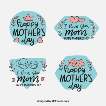 Mother's day label collection Mother's day label collection