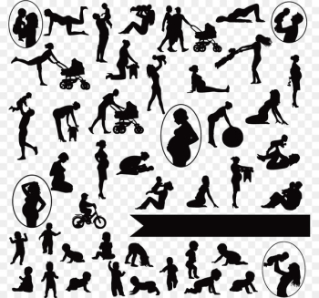 Mother Silhouette Child - Creative family silhouette Mother Silhouette Child - Creative family silhouette