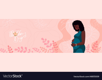 mothers day banner african american pregnant girl