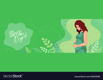 mothers day banner with a pregnant woman