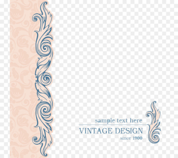 Motif Pattern - Vintage blue pattern card 