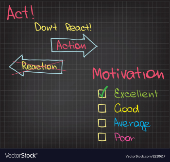 Motivation Action vector image