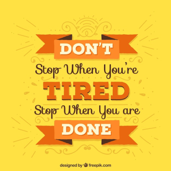 Motivation quote with typography