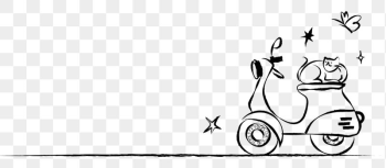 Motorcycle doodle png border, transparent | Free PNG - rawpixel