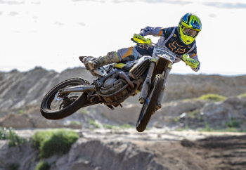 Motorcycle Rider Doing Bend Trick Motorcycle Rider Doing Bend Trick