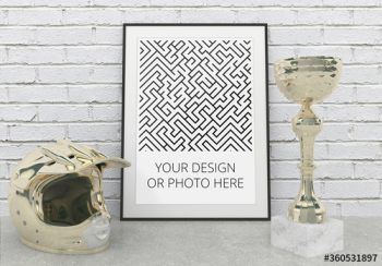 Motorcycling Sport Poster Mockup Motorcycling Sport Poster Mockup