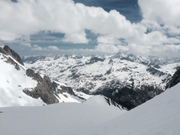 mountain alps under cumulus clouds mountain alps under cumulus clouds