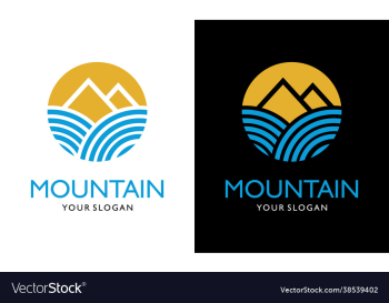 mountain beach and son concept logo design mountain beach and son concept logo design