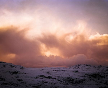 mountain covered with snow under cloudy sky mountain covered with snow under cloudy sky