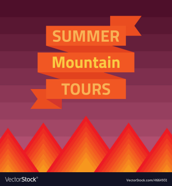 Mountain flat design concept vector image Mountain flat design concept vector image
