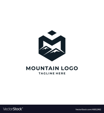 mountain hexagon logo design template inspiration mountain hexagon logo design template inspiration