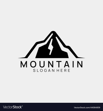 mountain hill monogram logo icon mountain hill monogram logo icon
