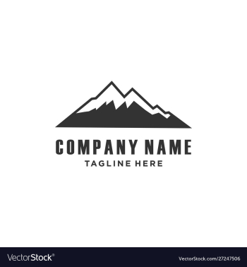 Mountain hill panorama logo design icon vector image Mountain hill panorama logo design icon vector image