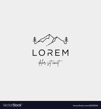 mountain logo line design landscape symbol