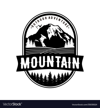 mountain logo outdoor emblem circle - adventure