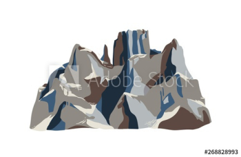 Mountain or crag isolated on white background Mountain or crag isolated on white background
