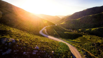 mountain pass during sunrise mountain pass during sunrise