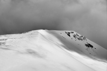 mountain under snow