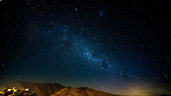 mountain under stars mountain under stars