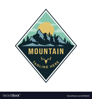 mountain vintage logo design mountain vintage logo design