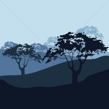 Mountains and trees landscape Mountains and trees landscape