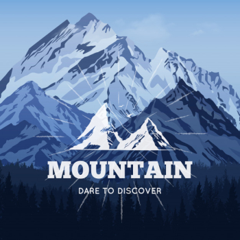 Mountains in winter background Free Vector Mountains in winter background Free Vector