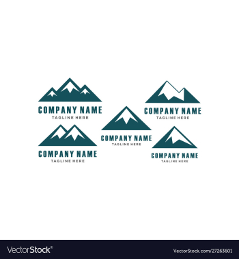 Mountains logo design template vector image Mountains logo design template vector image