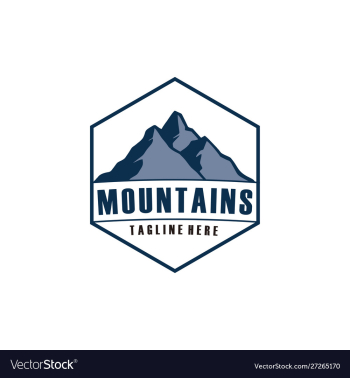 Mountains logo design template vector image Mountains logo design template vector image