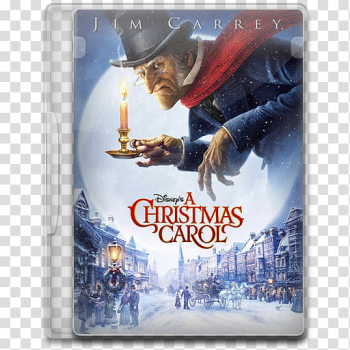 Movie Icon , A Christmas Carol, Disney's A Christmas Carol movie cover transparent background PNG clipart