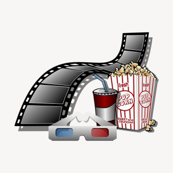 Movie set clipart, entertainment illustration. | Free Photo - rawpixel