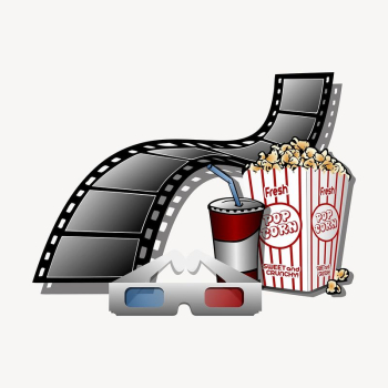 Movie set clipart, entertainment illustration | Free Vector - rawpixel