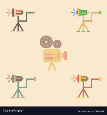 Movie spotlight floor lamp vector image Movie spotlight floor lamp vector image